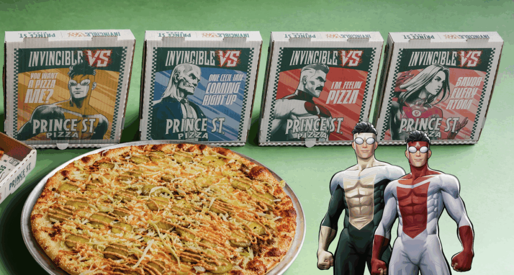 Skybound Entertainment x Prince St. Pizza Invincible VS collab